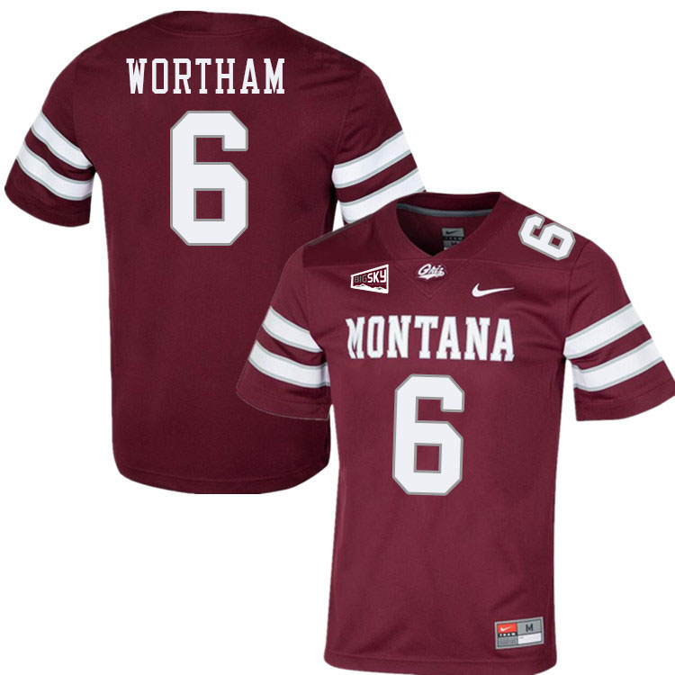 Michael Wortham Montana Jersey,University Of Montana Grizzlies #6 Michael Wortham Jersey Stitched-Ma